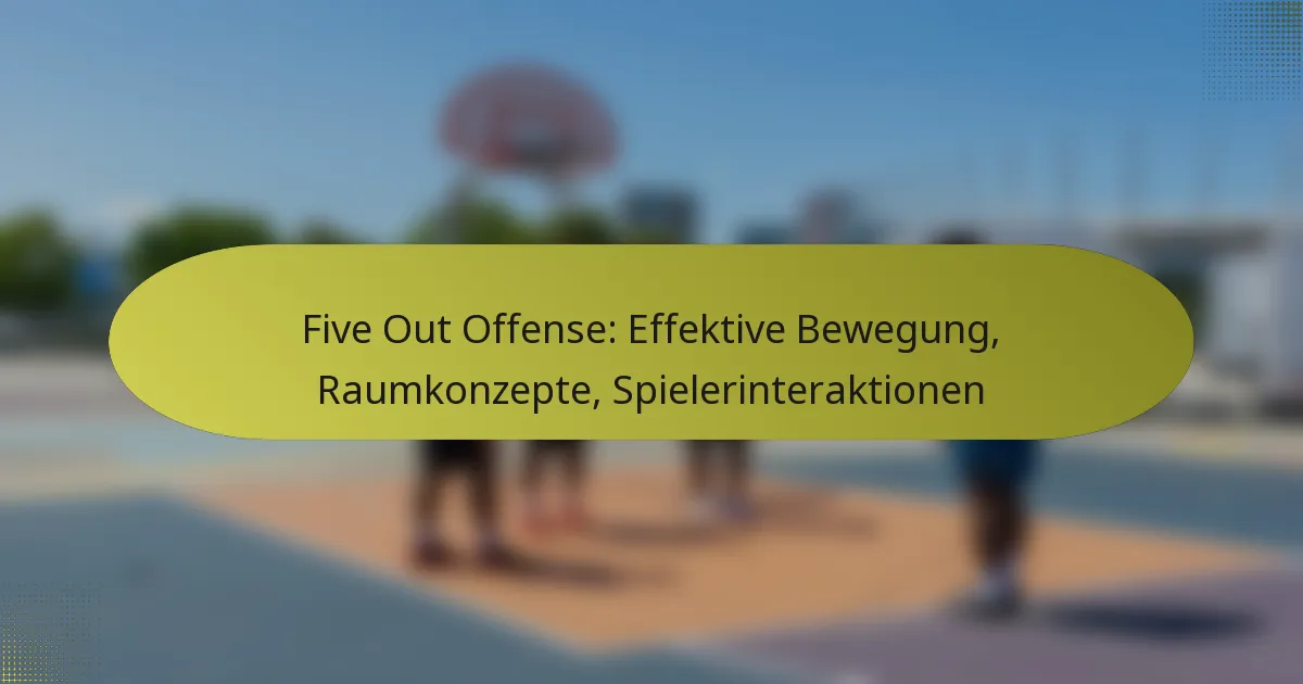 Five Out Offense: Effektive Bewegung, Raumkonzepte, Spielerinteraktionen
