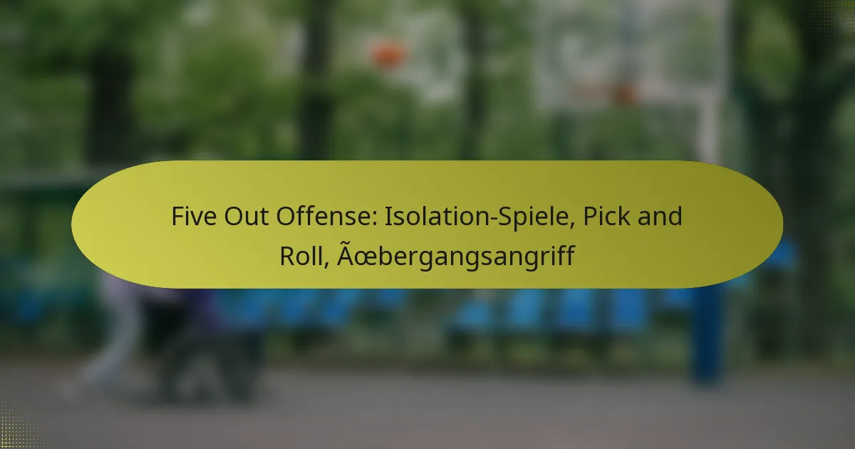 Five Out Offense: Isolation-Spiele, Pick and Roll, Übergangsangriff