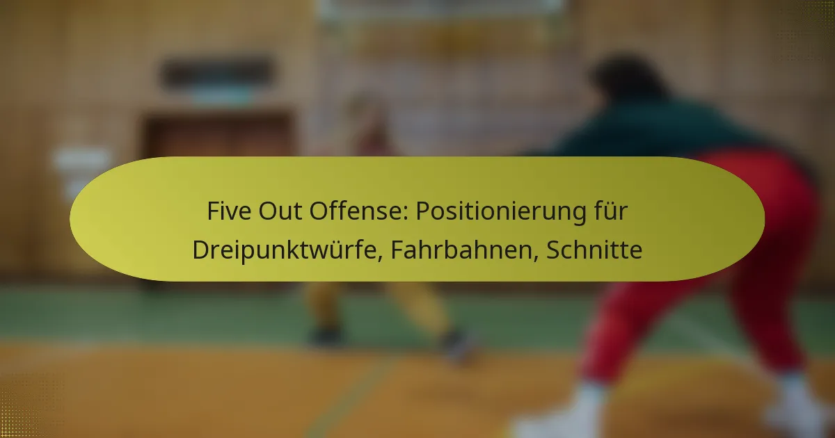 Five Out Offense: Positionierung für Dreipunktwürfe, Fahrbahnen, Schnitte