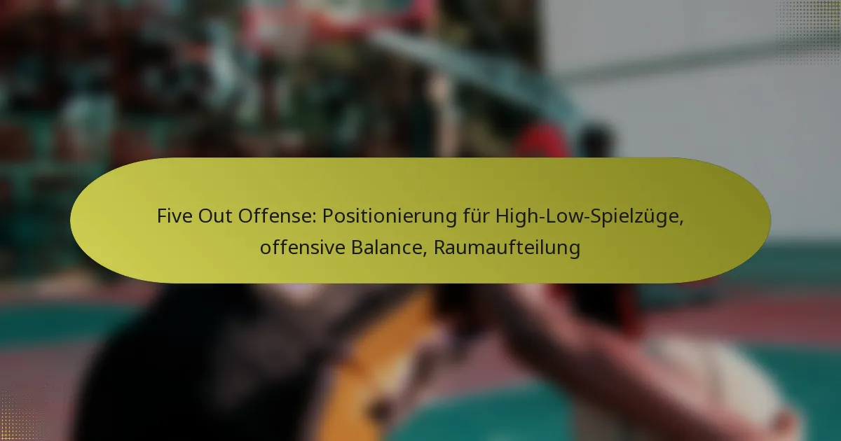 Five Out Offense: Positionierung für High-Low-Spielzüge, offensive Balance, Raumaufteilung