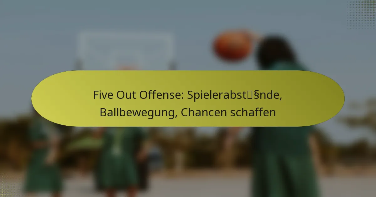Five Out Offense: Spielerabstände, Ballbewegung, Chancen schaffen