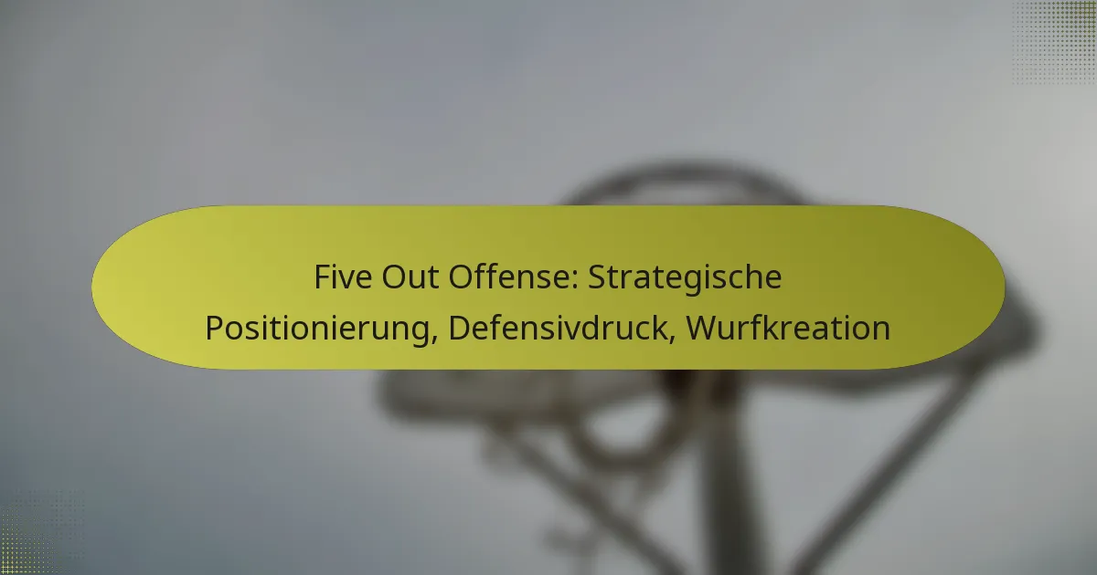 Five Out Offense: Strategische Positionierung, Defensivdruck, Wurfkreation
